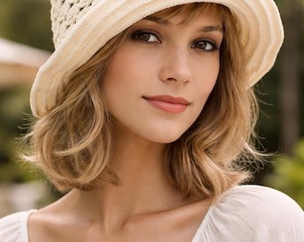 Shell Stitch Sun Hat,  Summer Lace
