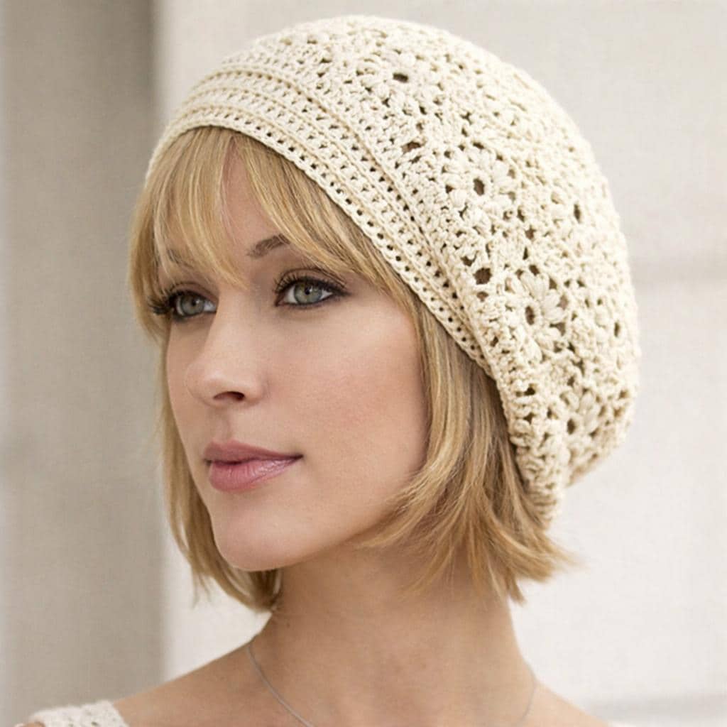 Vintage 1970s Cream Wool Cap, Made in Britain Slouchy Beret Style Hat Bon Chic main image 2