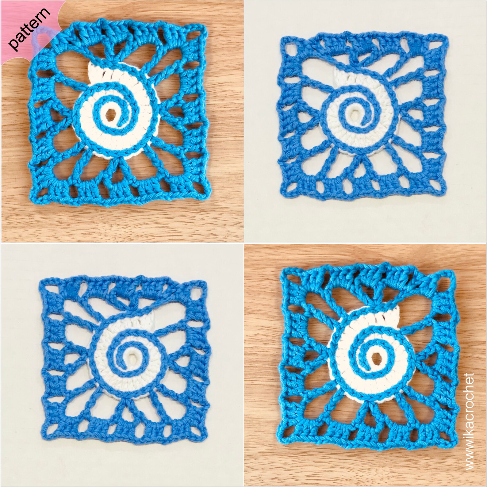 Infinity Shell Square Crochet Pattern Granny Shell Square Crochet Pattern - Etsy