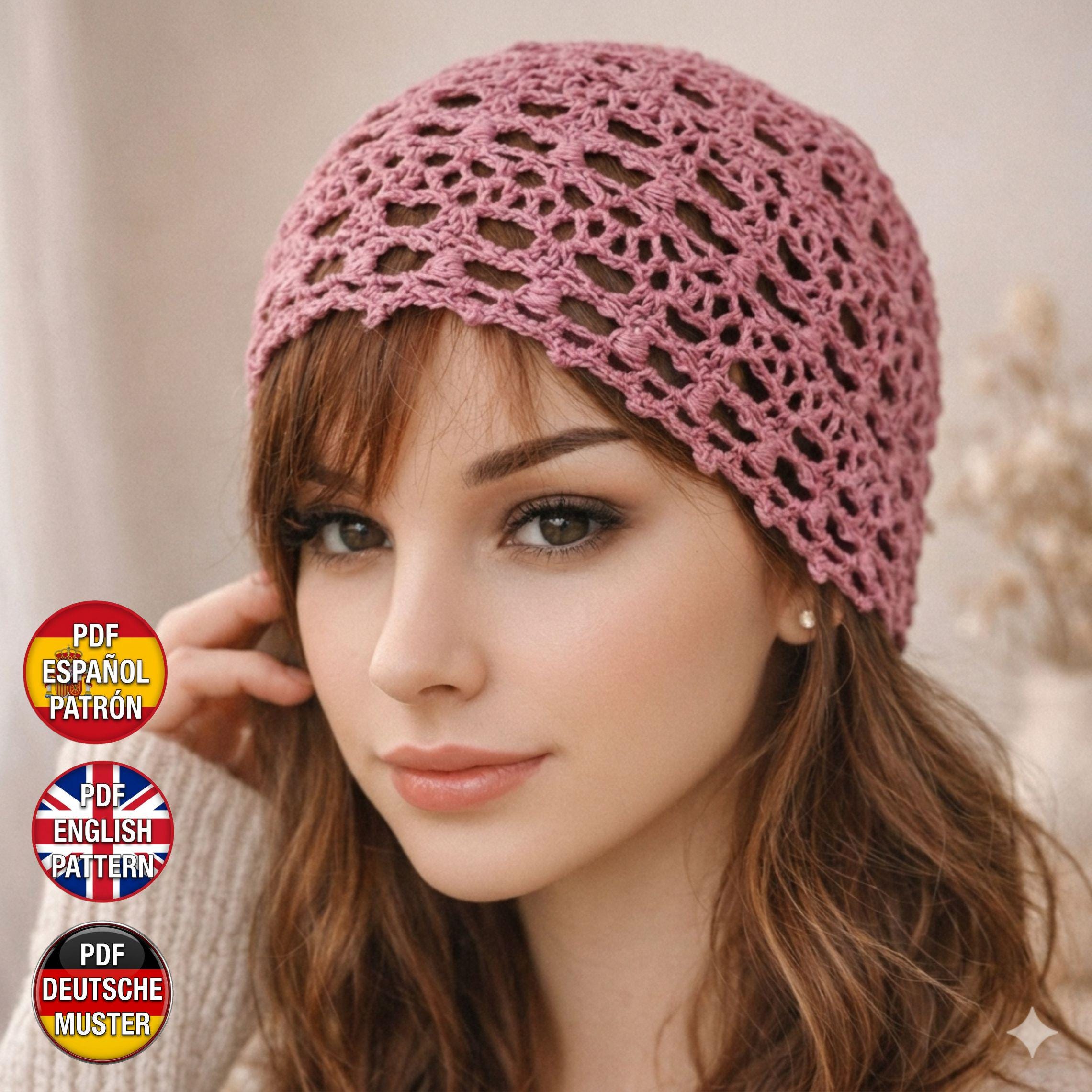 Pink Lace Beanie Crochet