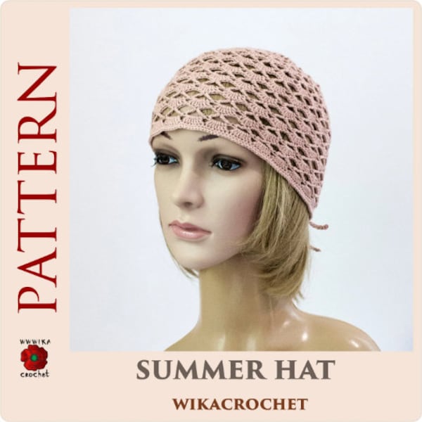 Crochet hat pattern for women, Summer chemo hat pattern