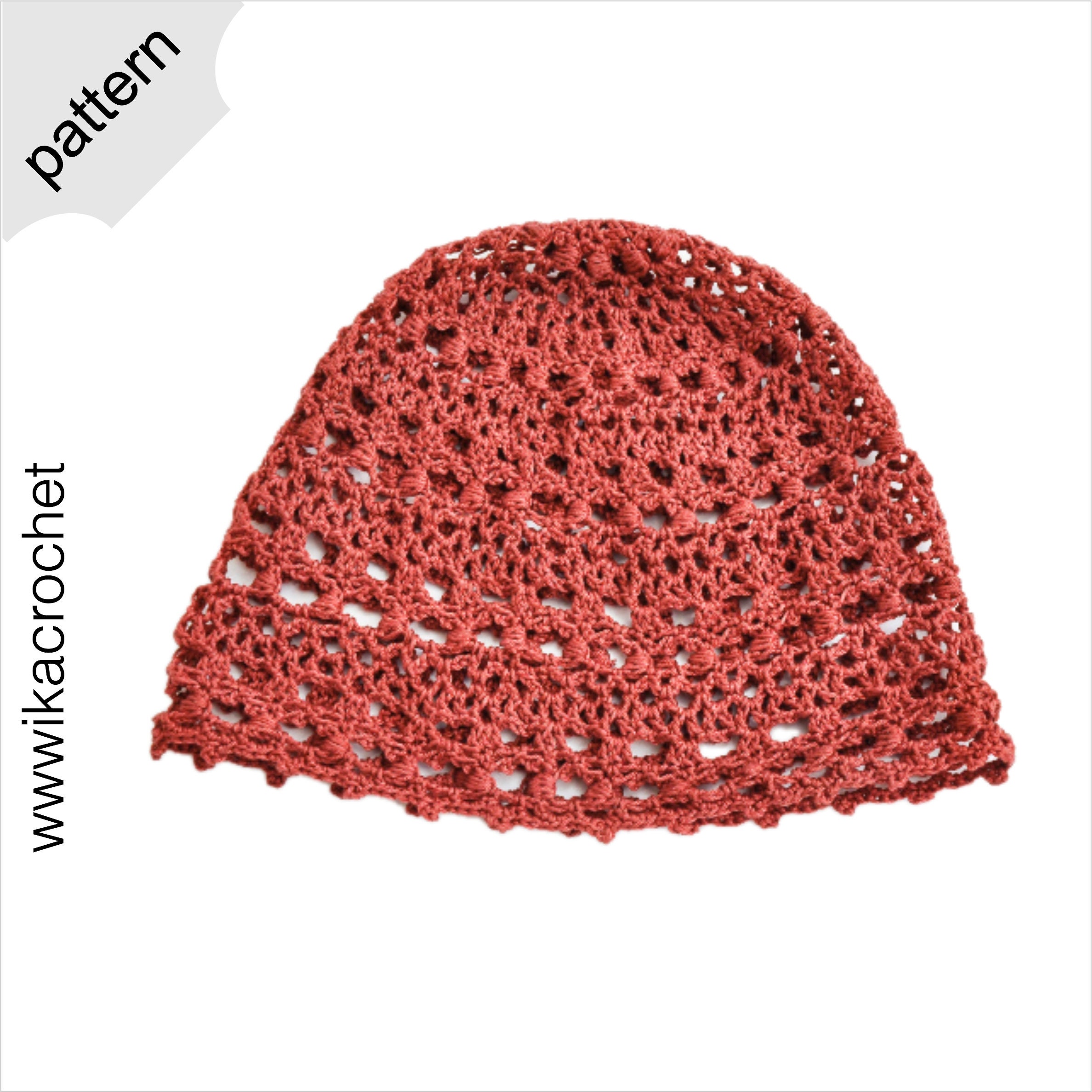 Pink Lace Crochet Hat Pattern – Boho Slouchy Beanie (PDF Pattern) - Etsy