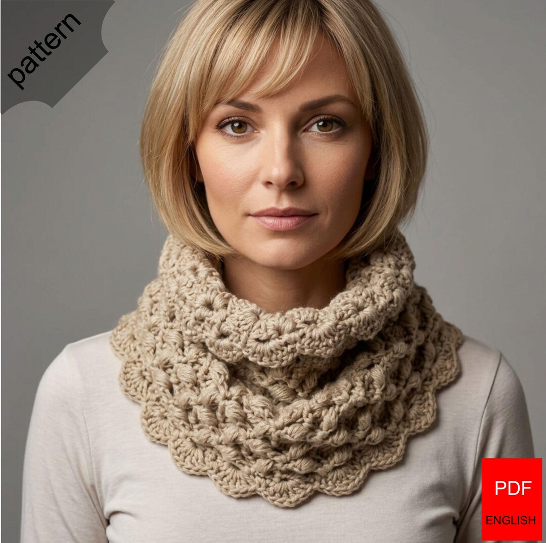 Cozy Boho Crochet Infinity Scarf Pattern for Women - Etsy