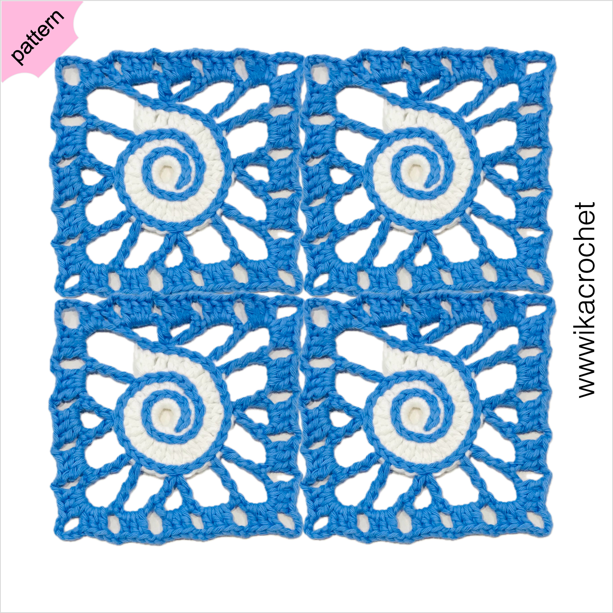 Infinity Shell Square Crochet Pattern Granny Shell Square Crochet Pattern - Etsy