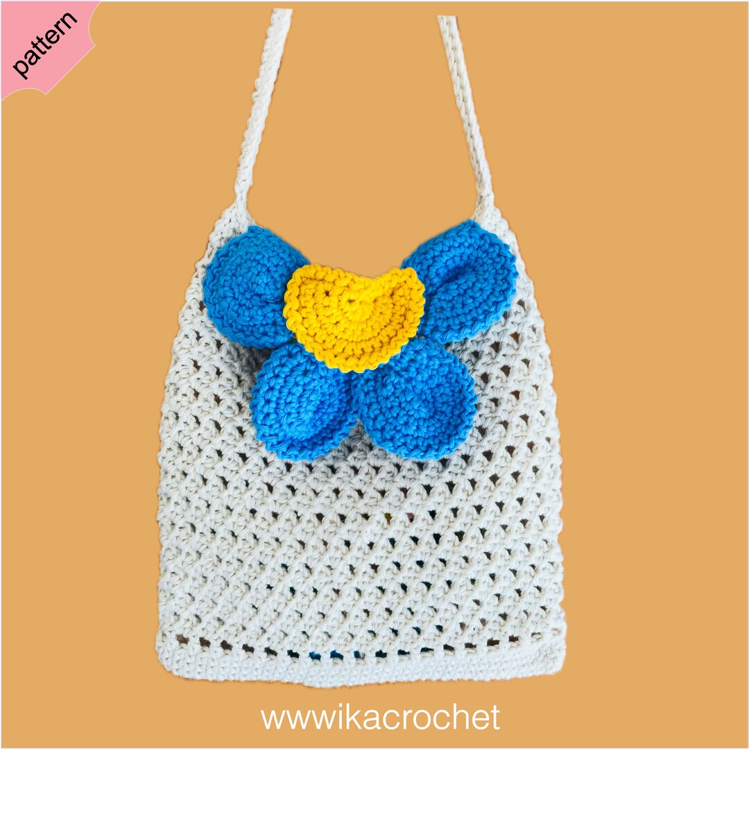 Heartbeat Petals Blue Hand or Shoulder Bag