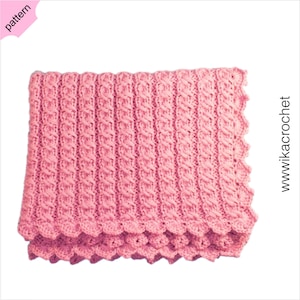 Easy knitting pattern  Pink Baby blanket
