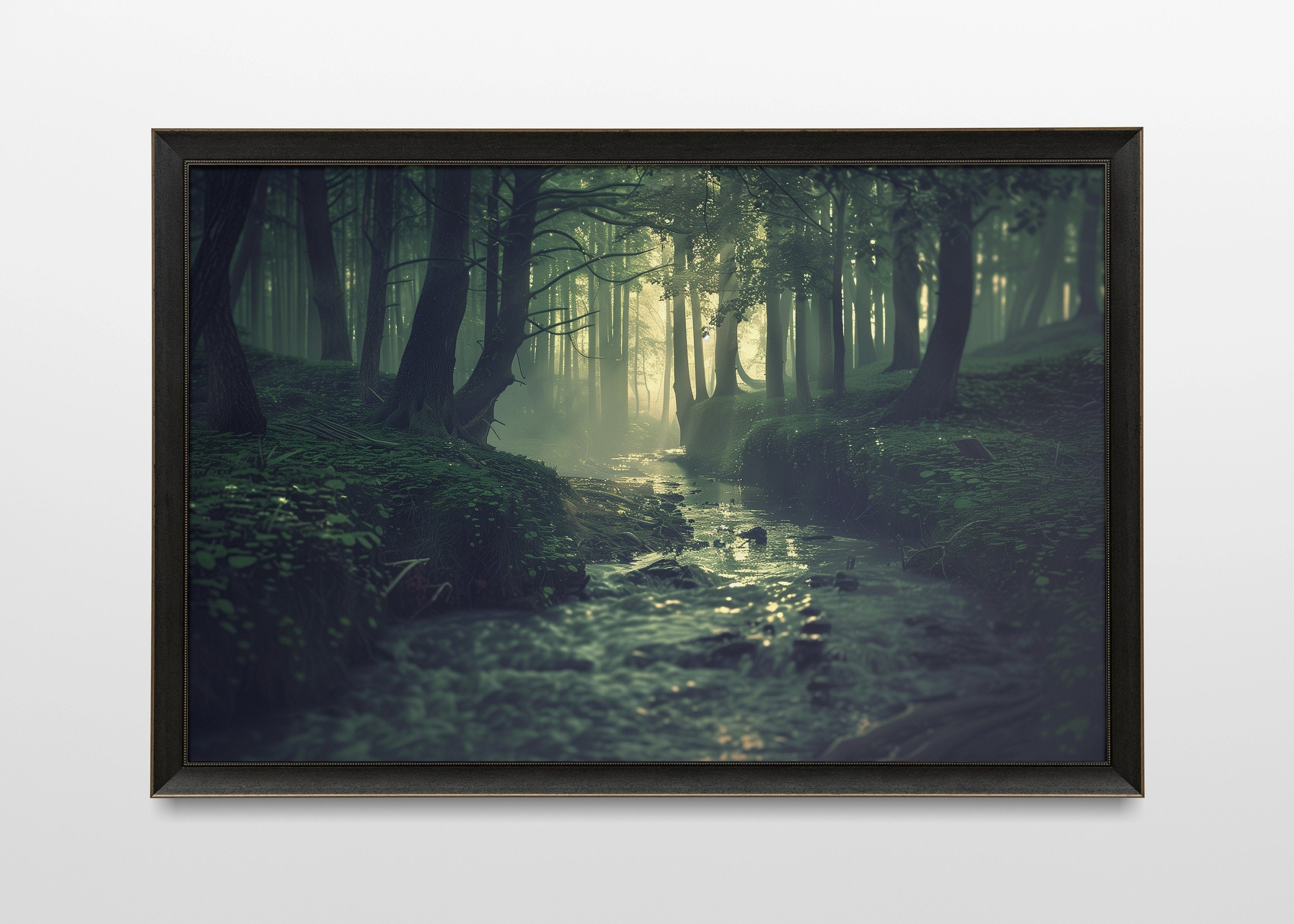 Darker River Through the Forest - Etsy