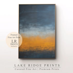 Moody Wall Art Abstract Art Oil Painting Framed Print Minimalist Fine Art Wall Decor Rothko Style - LRP537