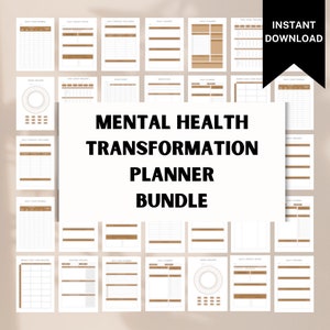 Mental Health Planner Printable | Digital Planner For Mental Health and Self Care | Routine Tracker | Daily Planner