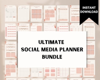 Social Media Planer | Digitaler Printable Content Creation Planer | Inhalt Kalender | Instagram Wochenplaner
