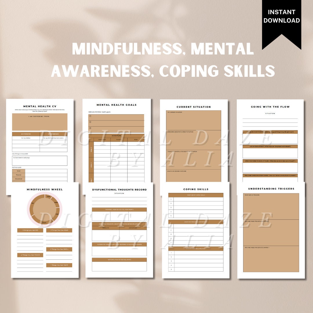 Mental Health Planner Printable Digital Planner for Mental Health and ...