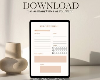 Printable Self-Care Planner & Checklist | Daily Self-Care Routine, Digital Self-Care Checklist