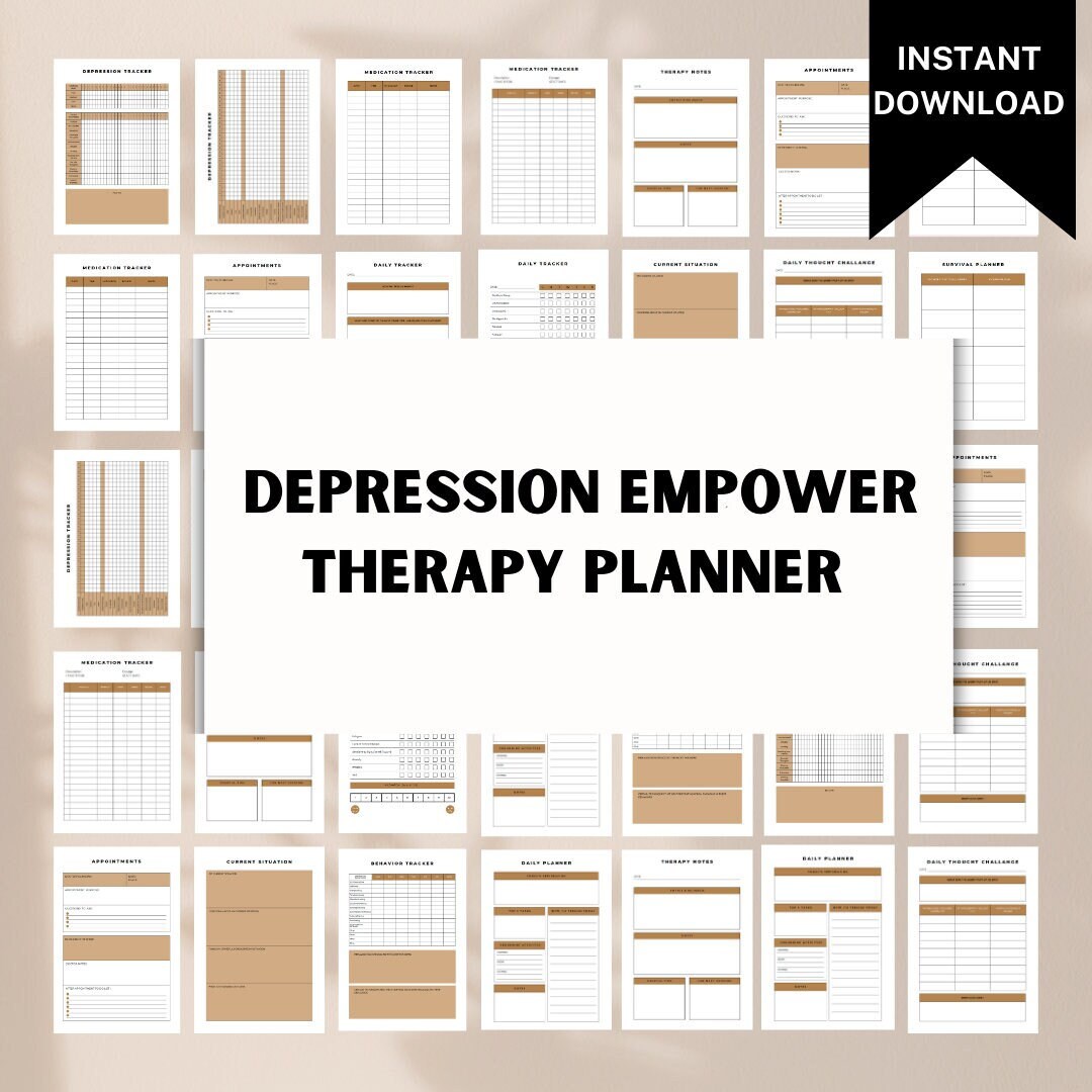 Digital Mental Health Planner | Printable Self-care & Depression ...
