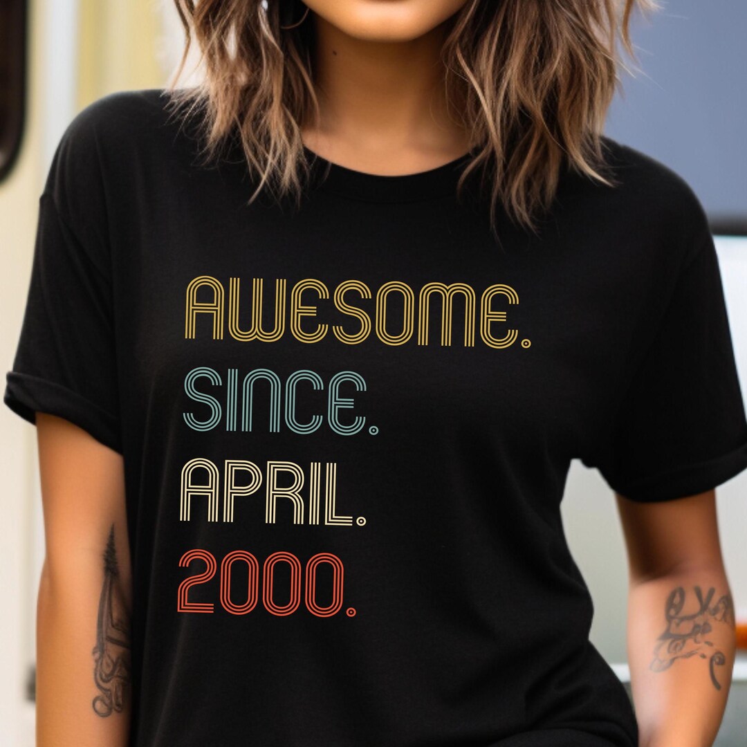 Awesome Since 2000 Shirt, 25th Birthday Gift Tshirt for Him, 25th ...