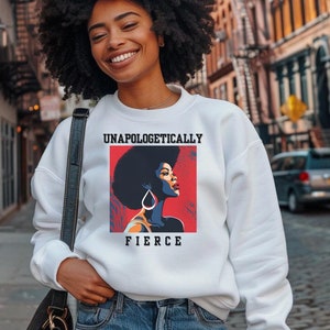 Juneteenth Sweatshirt,Colorful Braids Sweatshirt,Black Woman Natural,African American Tops,Gift for Black Girl,Afro Art,Black,Gift for Her