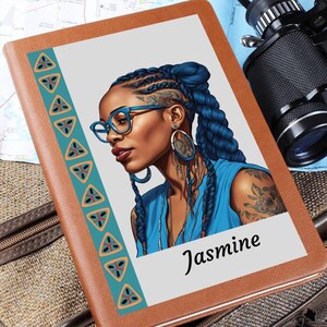 Personalized Journal For Women,Black Women Journal,Custom Name Journal,Prayer Journal,Leather Journal,Self Care,Spa Reading Journal Gift