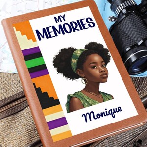 Notebooks for Girls,African American Custom Notepad,Black Women Planner Roommate Gift for Girls,Memories Journal,Birthday Journal Diary
