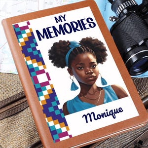 Notebooks for Girls,African American Custom Notepad,Black Women Planner Roommate Gift for Girls,Memories Journal,Birthday Journal Diary