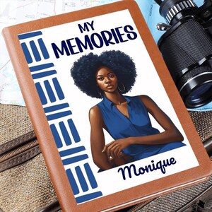 Notebooks for Girls,African American Custom Notepad,Black Women Planner Roommate Gift for Girls,Memories Journal,Birthday Journal Diary