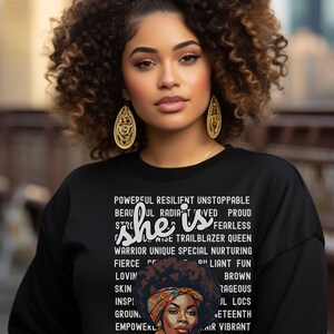 Colorful Braids Sweatshirt,Black Woman Natural,African American Tops,Gift for Black Girl,Afro Art,Black Art Travel Sweatshirts,Gift for Her