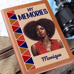 Notebooks for Girls,African American Custom Notepad,Black Women Planner Roommate Gift for Girls,Memories Journal,Birthday Journal Diary