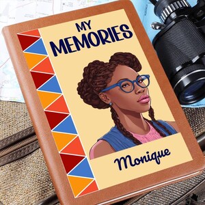 Notebooks for Girls,African American Custom Notepad,Black Women Planner Roommate Gift for Girls,Memories Journal,Birthday Journal Diary