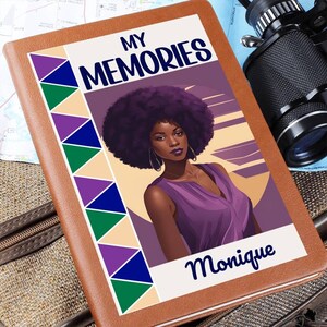 Notebooks for Girls,African American Custom Notepad,Black Women Planner Roommate Gift for Girls,Memories Journal,Birthday Journal Diary