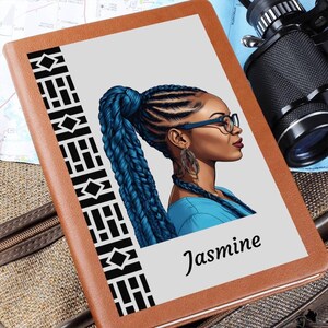 Personalized Journal For Women,Black Women Journal,Custom Name Journal,Prayer Journal,Leather Journal,Self Care,Spa Reading Journal Gift
