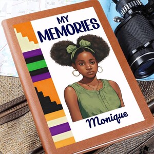 Notebooks for Girls,African American Custom Notepad,Black Women Planner Roommate Gift for Girls,Memories Journal,Birthday Journal Diary
