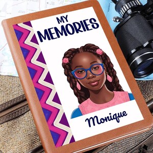 Notebooks for Girls,African American Custom Notepad,Black Women Planner Roommate Gift for Girls,Memories Journal,Birthday Journal Diary