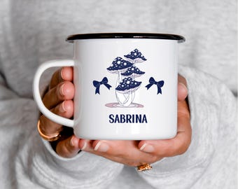 Custom Coffee Mushroom Mug Fungi Mycology RV Camping Mug bow tees Mushroom Gift Cabin Decor Cute Mug Cottage Autumn Nature Lover Tea Cup