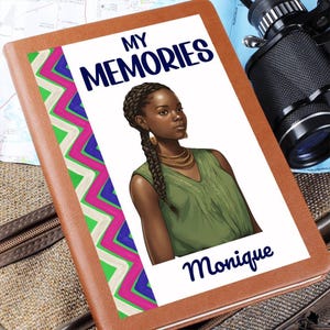 Notebooks for Girls,African American Custom Notepad,Black Women Planner Roommate Gift for Girls,Memories Journal,Birthday Journal Diary