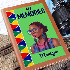 Notebooks for Girls,African American Custom Notepad,Black Women Planner Roommate Gift for Girls,Memories Journal,Birthday Journal Diary