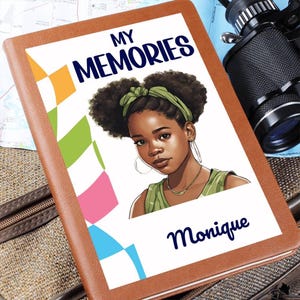Notebooks for Girls,African American Custom Notepad,Black Women Planner Roommate Gift for Girls,Memories Journal,Birthday Journal Diary