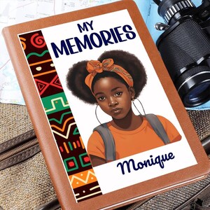 Notebooks for Girls,African American Custom Notepad,Black Women Planner Roommate Gift for Girls,Memories Journal,Birthday Journal Diary