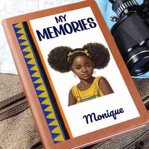 Notebooks for Girls,African American Custom Notepad,Black Women Planner Roommate Gift for Girls,Memories Journal,Birthday Journal Diary