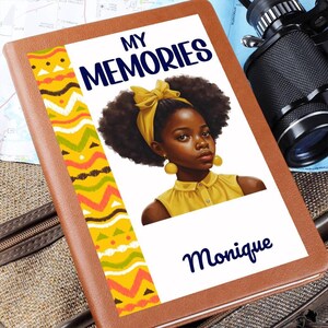 Notebooks for Girls,African American Custom Notepad,Black Women Planner Roommate Gift for Girls,Memories Journal,Birthday Journal Diary