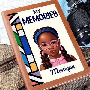 Notebooks for Girls,African American Custom Notepad,Black Women Planner Roommate Gift for Girls,Memories Journal,Birthday Journal Diary