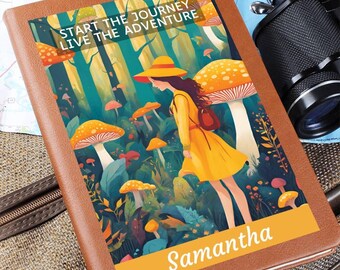 Mushroom Travel Journal,Adventures Journal,Memories Journal,Vacation Book,Vacation Journal,Wanderlust Birthday Journal,Travel Notebook Diary