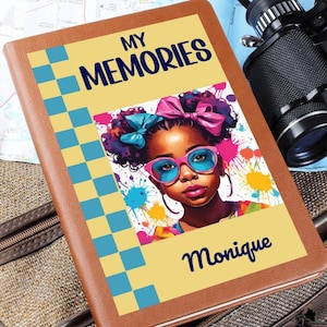 Notebooks for Girls,African American Custom Notepad,Black Women Planner Roommate Gift for Girls,Memories Journal,Birthday Journal Diary