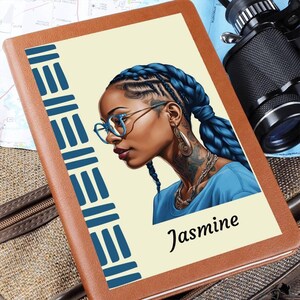 Personalized Journal For Women,Black Women Journal,Custom Name Journal,Prayer Journal,Leather Journal,Self Care,Spa Reading Journal Gift