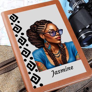 Personalized Journal For Women,Black Women Journal,Custom Name Journal,Prayer Journal,Leather Journal,Self Care,Spa Reading Journal Gift