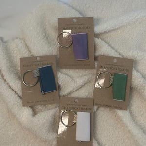 Porte-clés élastique cousu main pour baume à lèvres | Porte-bâtonnets universels | Support de baume à lèvres de voyage