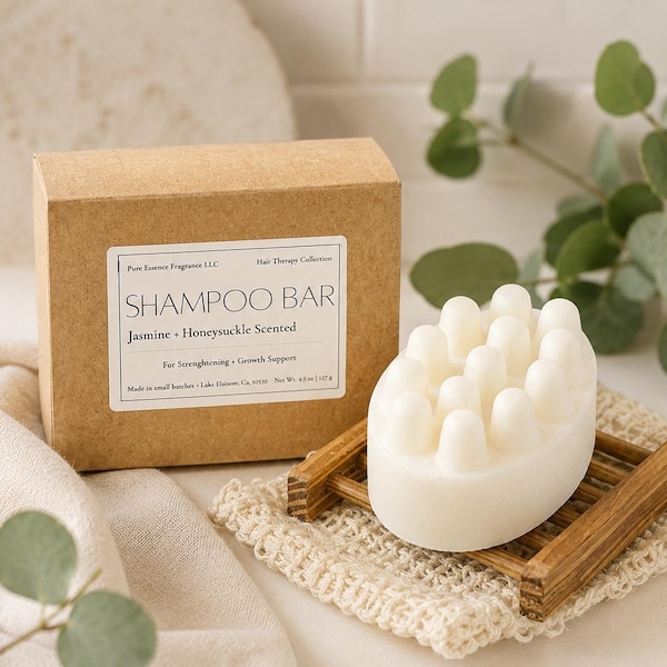 Handmade Massage Shampoo Bar, Solid Shampoo Bar, Rice Water Hair Care, Choice of Scent