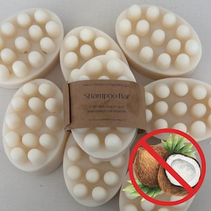 Coconut Oil Free Handmade Rice Water Shampoo Bar: Rosemary Essential Oil, Sulfate-Free