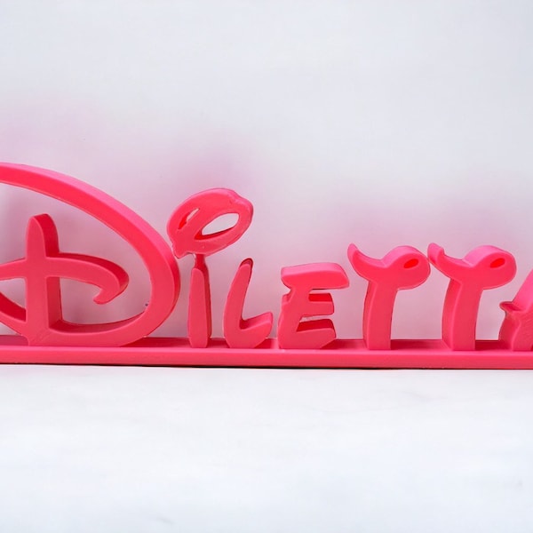 Targa scrivania 3D - Nome Disney - scritta 3D -Regalo personalizzato per bambini, insegnanti, adulti per laurea, insegnanti, compleanno