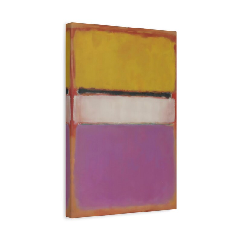 Mark Rothko White Center Yellow, Pink and Lavender on Rose Canvas Print