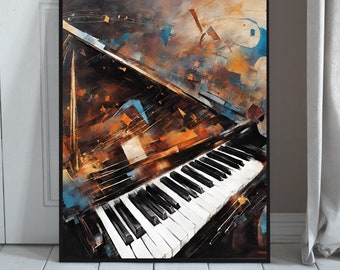 Digital Art Piano Reverie, home decore
