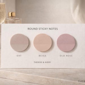 Round Transparent Sticky Notes: Pastel Planner Accessories (Set of 3)