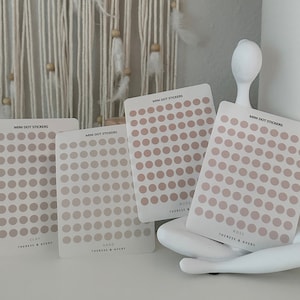 Transparent Dot Sticker Sheets, Round, Circle, Functional, Bullet Journal, Matte, Neutral, Pastel, Aesthetic, Minimalist Planner Accessories